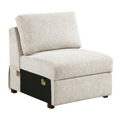 Isla 4-Piece Sectional with Reversible Chaise, Pull-out Bed and Hidden Storage (8548BE*5VC2ACLCRACA)