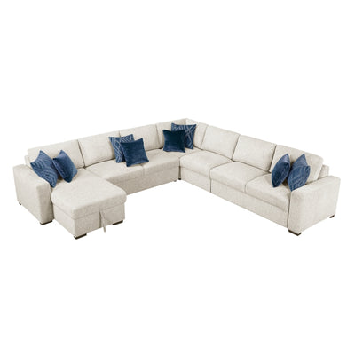 Isla 5-Piece Sectional with Convertible and Reversible Chaise, Hidden Storage, Click Motion Back (8548BE*6VCCR22AACA)