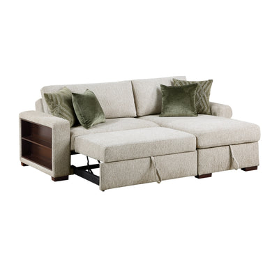 8548*3VC15ACLA2 2-Piece Sectional with Reversible Chaise, Pull-out Bed and Hidden Storage, Click Motion Back