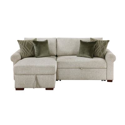 8548*3VC15ACLA4 2-Piece Sectional with Reversible Chaise, Pull-out Bed and Hidden Storage, Click Motion Back