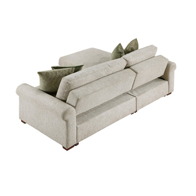 8548*3VC15ACLA4 2-Piece Sectional with Reversible Chaise, Pull-out Bed and Hidden Storage, Click Motion Back