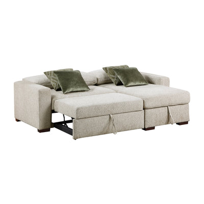 8548*3VC15ACLA 2-Piece Sectional with Reversible Chaise, Pull-out Bed and Hidden Storage, Click Motion Back