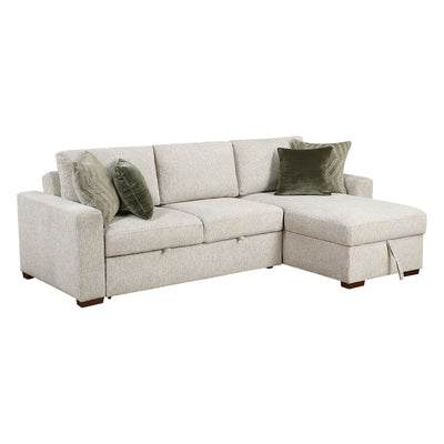 Isla 2-Piece Sectional with Reversible Chaise, Pull-out Bed and Hidden Storage, Click Motion Back (8548*3VC2ACLA)