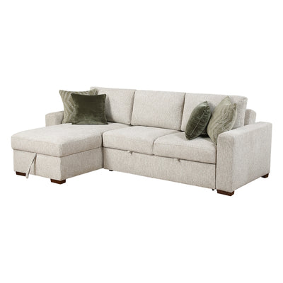 Isla 2-Piece Sectional with Reversible Chaise, Pull-out Bed and Hidden Storage, Click Motion Back (8548*3VC2ACLA)