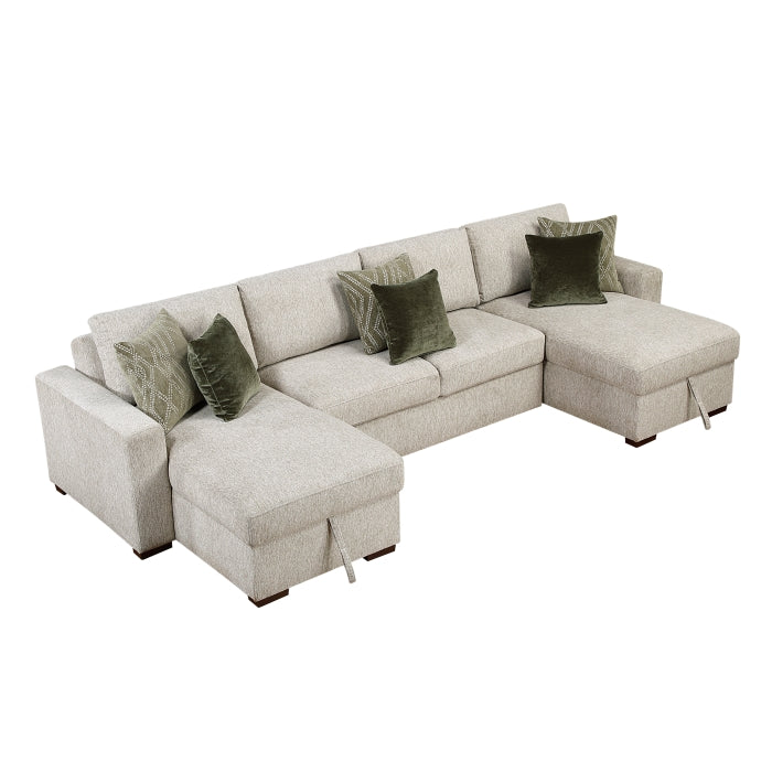 Isla 3-Piece Sectional with Convertible and Reversible Chaise, Hidden Storage, Click Motion Back (8548*42VC2AA)