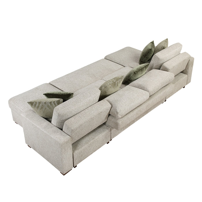 Isla 3-Piece Sectional with Reversible Chaises, Pull-out Bed and Hidden Storage, Click Motion Back (8548*42VC2ACLA)