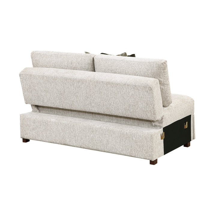 Isla 3-Piece Sectional with Reversible Chaise, Pull-out Bed, Hidden Storage and Ottoman, Click Motion Back (8548*4VC2ACLAOT)