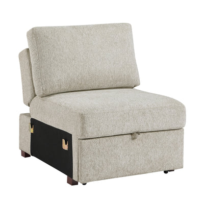 8548*5SCACCLA2 4-Piece Sectional with Reversible Chaise, Pull-out Bed, Hidden Storage and Click Motion Back