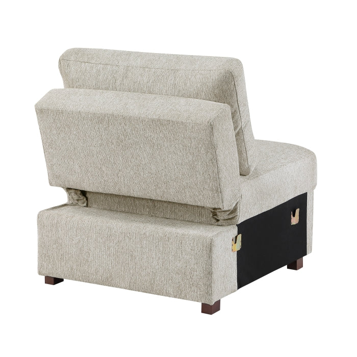 8548*5SCACCLA2 4-Piece Sectional with Reversible Chaise, Pull-out Bed, Hidden Storage and Click Motion Back