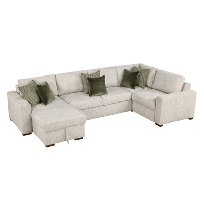 Isla 4-Piece Sectional with Convertible and Reversible Chaise, Hidden Storage, Click Motion Back (8548*5VC2ACRACA)