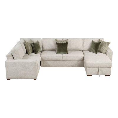 Isla 4-Piece Sectional with Convertible and Reversible Chaise, Hidden Storage, Click Motion Back (8548*5VC2ACRACA)