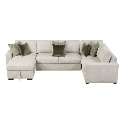Isla 4-Piece Sectional with Convertible and Reversible Chaise, Hidden Storage, Click Motion Back (8548*5VC2ACRACA)