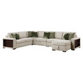 8548*6SC15ACLA2 5-Piece Sectional with Reversible Chaise, Pull-out Bed, Hidden Storage and Click Motion Back