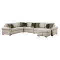 8548*6SC15ACLA4 5-Piece Sectional with Reversible Chaise, Pull-out Bed, Hidden Storage and Click Motion Back