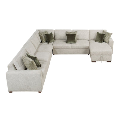 Isla 5-Piece Sectional with Convertible and Reversible Chaise, Hidden Storage, Click Motion Back (8548*6VCCR22AACA)
