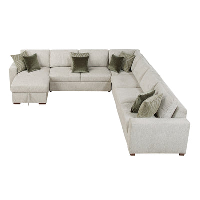 Isla 5-Piece Sectional with Convertible and Reversible Chaise, Hidden Storage, Click Motion Back (8548*6VCCR22AACA)
