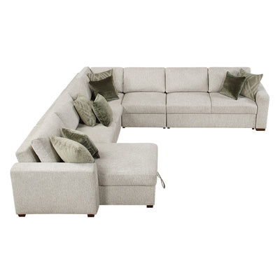 Isla 5-Piece Sectional with Convertible and Reversible Chaise, Hidden Storage, Click Motion Back (8548*6VCCR22AACA)