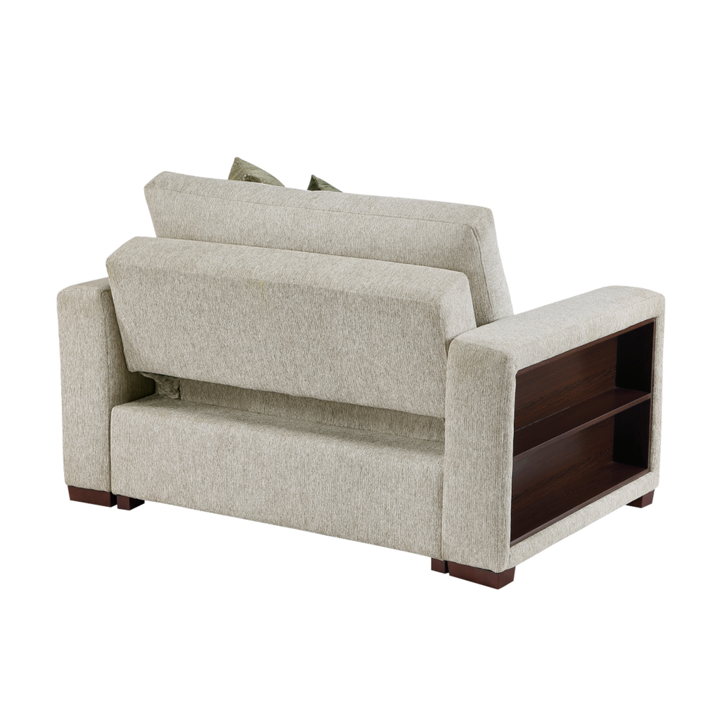 8548-215ACLA2 convertible chair and a half back view, transparent background