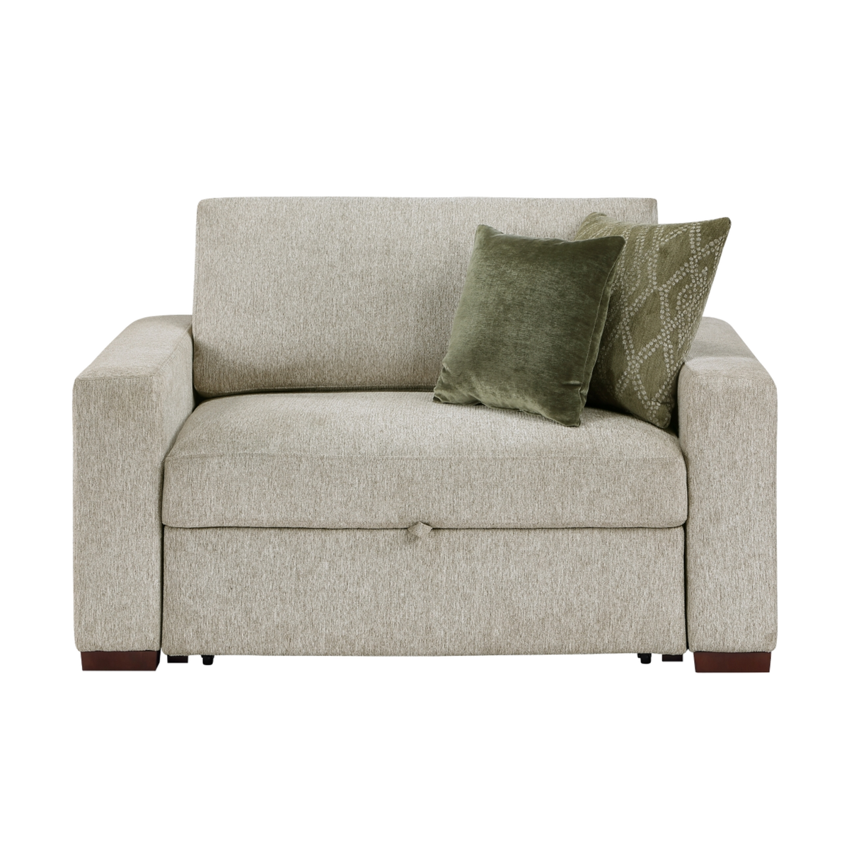 8548-215ACLA convertible chair and a half full front view, transparent background