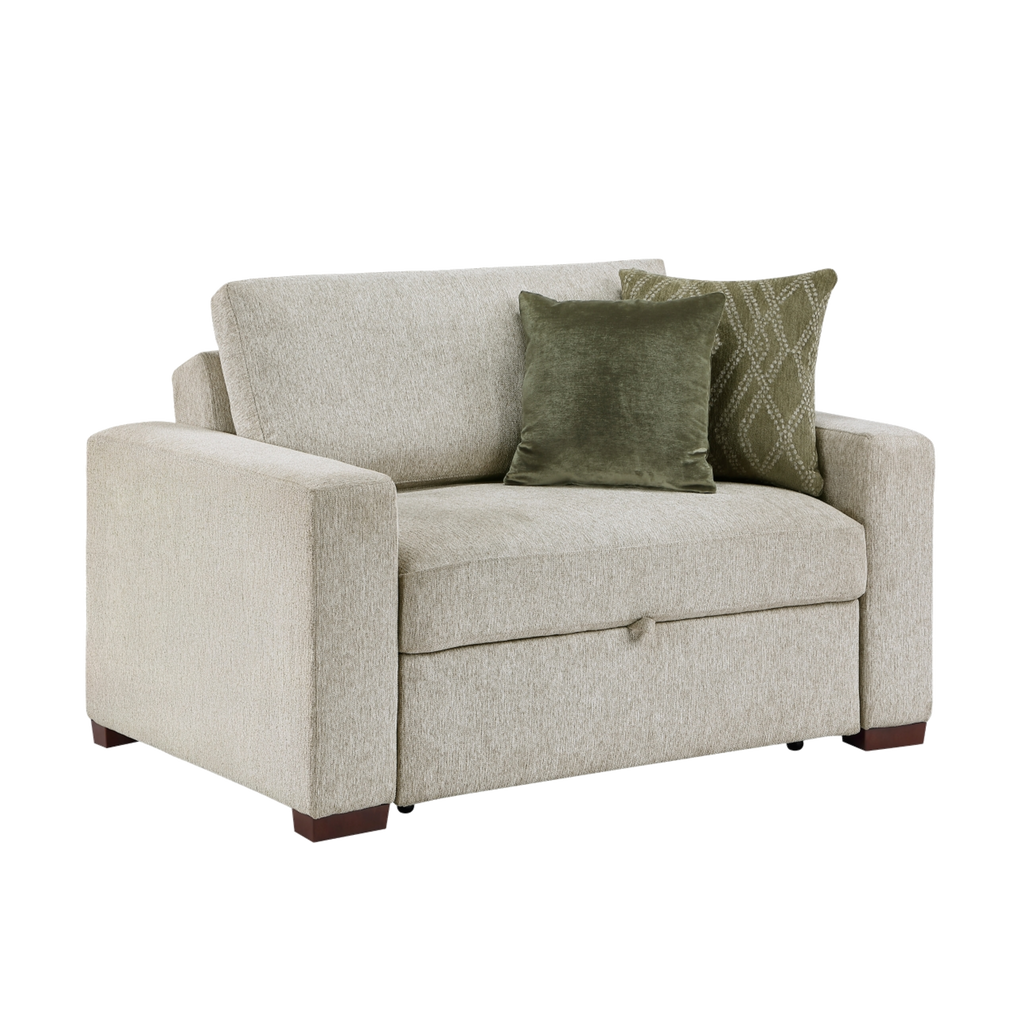 8548-215ACLA convertible chair and a half side view, transparent background