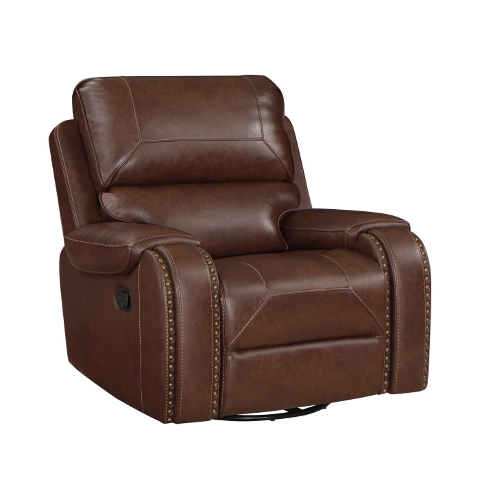 Newnan Swivel Glider Reclining Chair (8549BRW-1)