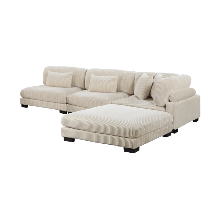 Traverse 4-Piece Modular Sectional with Ottoman (8555BE*2AC1CROT)