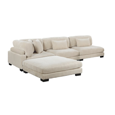 Traverse 4-Piece Modular Sectional with Ottoman (8555BE*2AC1CROT)