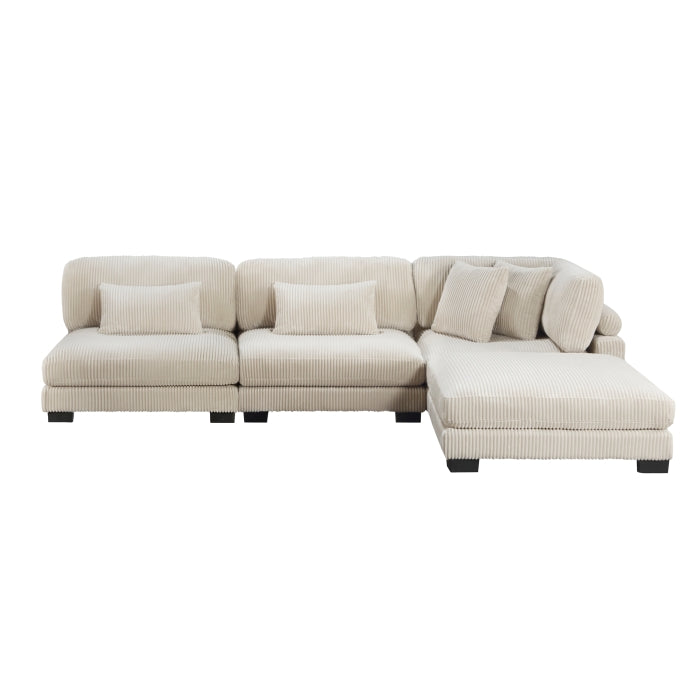 Traverse 4-Piece Modular Sectional with Ottoman (8555BE*2AC1CROT)