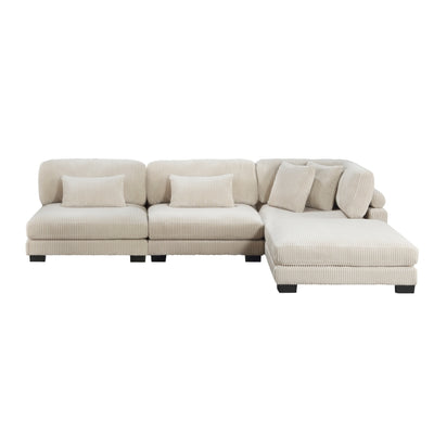Traverse 4-Piece Modular Sectional with Ottoman (8555BE*2AC1CROT)