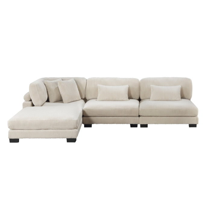 Traverse 4-Piece Modular Sectional with Ottoman (8555BE*2AC1CROT)