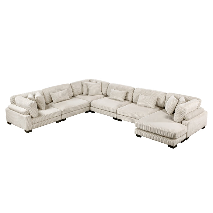 Traverse 6-Piece Modular Sectional with Reversible Chaise (8555BE*2CR3ACVC)