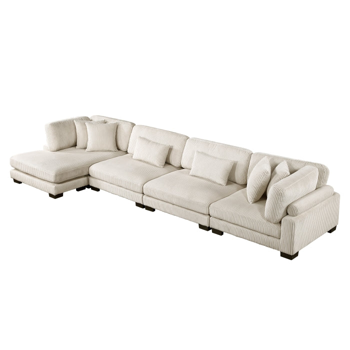 Traverse 4-Piece Modular Sectional with Reversible Chaise (8555BE*CR2ACVC)