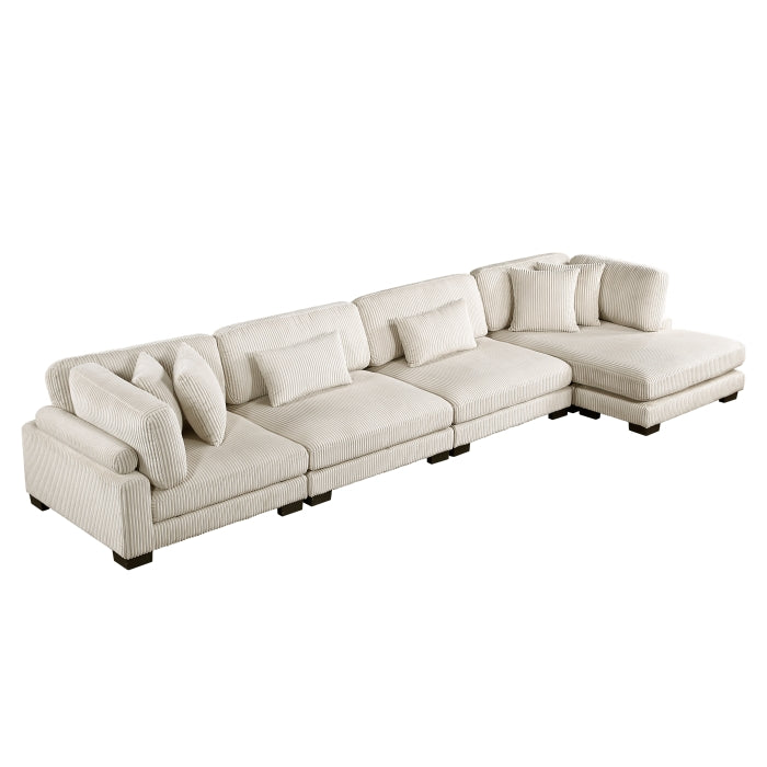 Traverse 4-Piece Modular Sectional with Reversible Chaise (8555BE*CR2ACVC)
