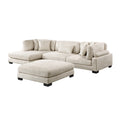 Traverse 4-Piece Modular Sectional with Reversible Chaise and Ottoman (8555BE*CRACVCOT)