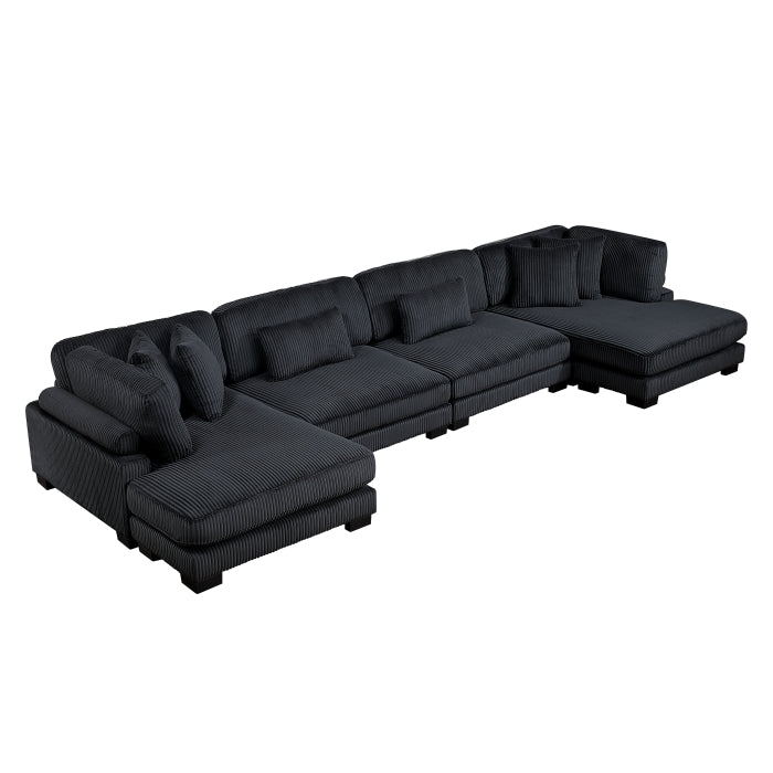 Traverse 4-Piece Modular Sectional with Reversible Chaise (8555BK*2AC2VC)