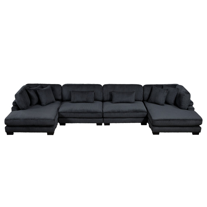 Traverse 4-Piece Modular Sectional with Reversible Chaise (8555BK*2AC2VC)