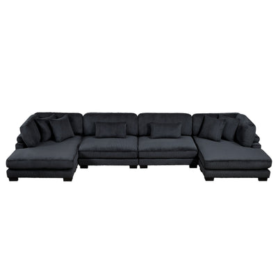 Traverse 4-Piece Modular Sectional with Reversible Chaise (8555BK*2AC2VC)