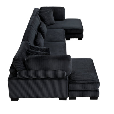 Traverse 4-Piece Modular Sectional with Reversible Chaise (8555BK*2AC2VC)