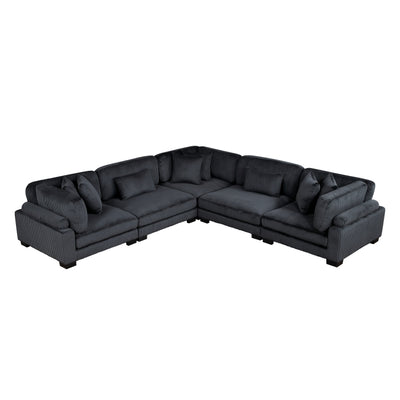 Traverse 5-Piece Modular Sectional (8555BK*2AC3CR)