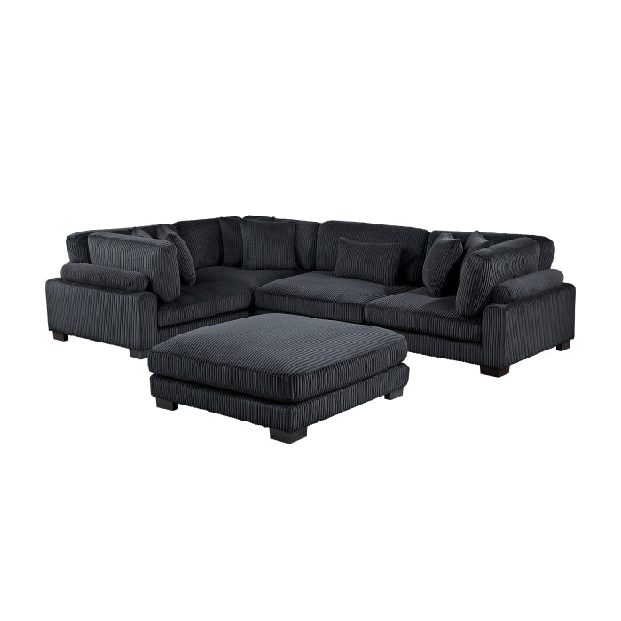 Traverse 5-Piece Modular Sectional with Ottoman (8555BK*3CRACOT)