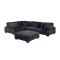 Traverse 5-Piece Modular Sectional with Ottoman (8555BK*3CRACOT)