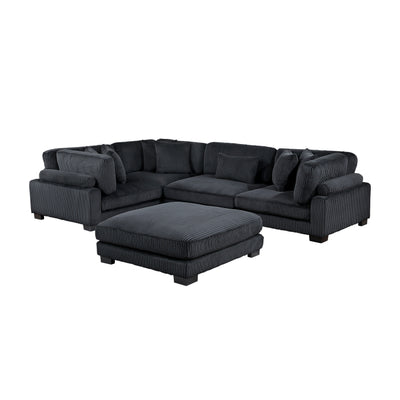 Traverse 5-Piece Modular Sectional with Ottoman (8555BK*3CRACOT)