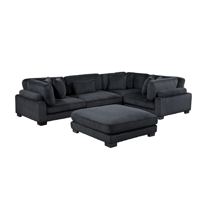 Traverse 5-Piece Modular Sectional with Ottoman (8555BK*3CRACOT)