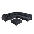 Traverse 6-Piece Modular Sectional with Ottoman (8555BK*6OT)