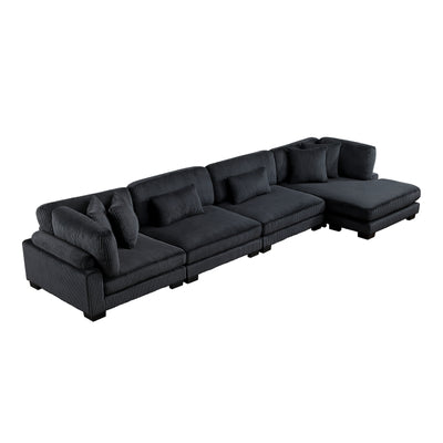 Traverse 4-Piece Modular Sectional with Reversible Chaise (8555BK*CR2ACVC)