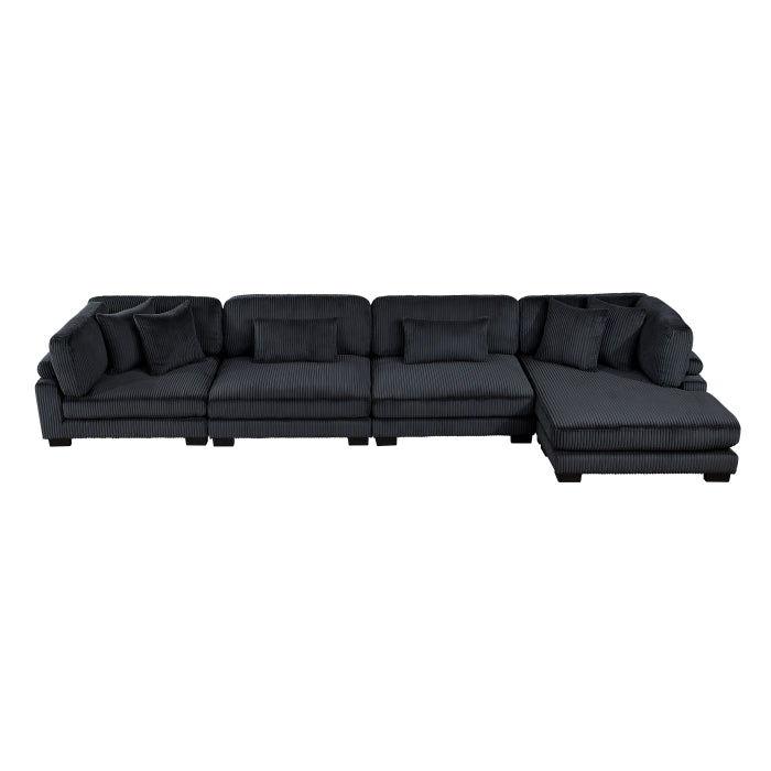 Traverse 4-Piece Modular Sectional with Reversible Chaise (8555BK*CR2ACVC)