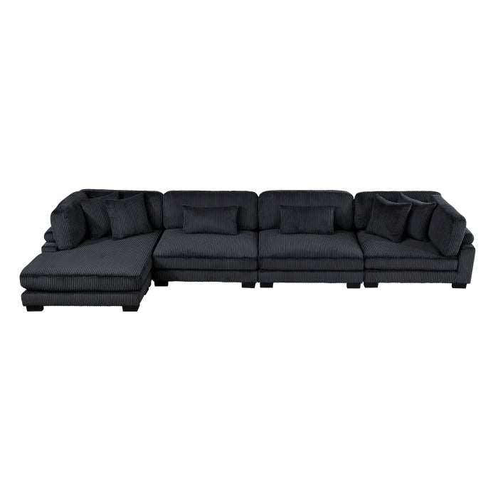 Traverse 4-Piece Modular Sectional with Reversible Chaise (8555BK*CR2ACVC)