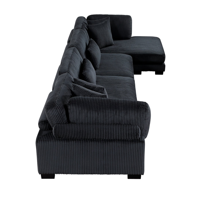 Traverse 4-Piece Modular Sectional with Reversible Chaise (8555BK*CR2ACVC)