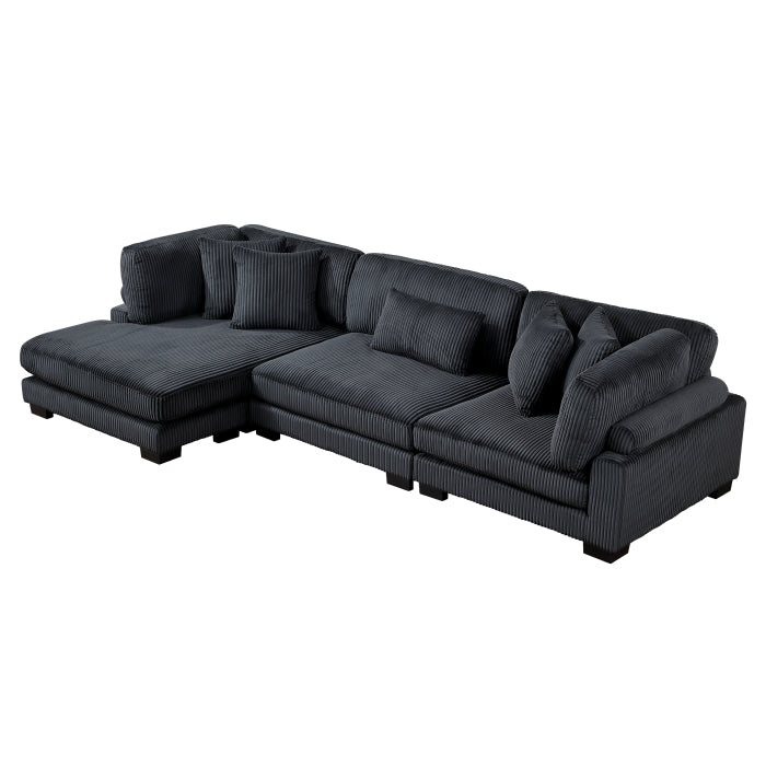 Traverse 3-Piece Modular Sectional with Reversible Chaise (8555BK*CRACVC)
