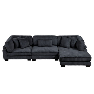 Traverse 3-Piece Modular Sectional with Reversible Chaise (8555BK*CRACVC)